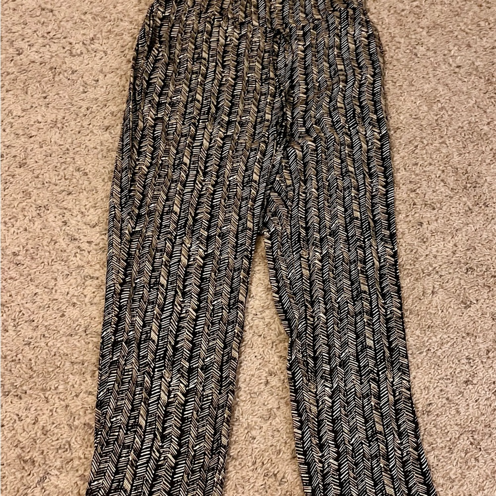 Black and White Patterned Pants